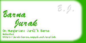 barna jurak business card